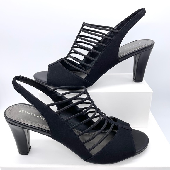 Naturalizer Women’s Vanity Black Fabric Heels - Picture 2 of 9